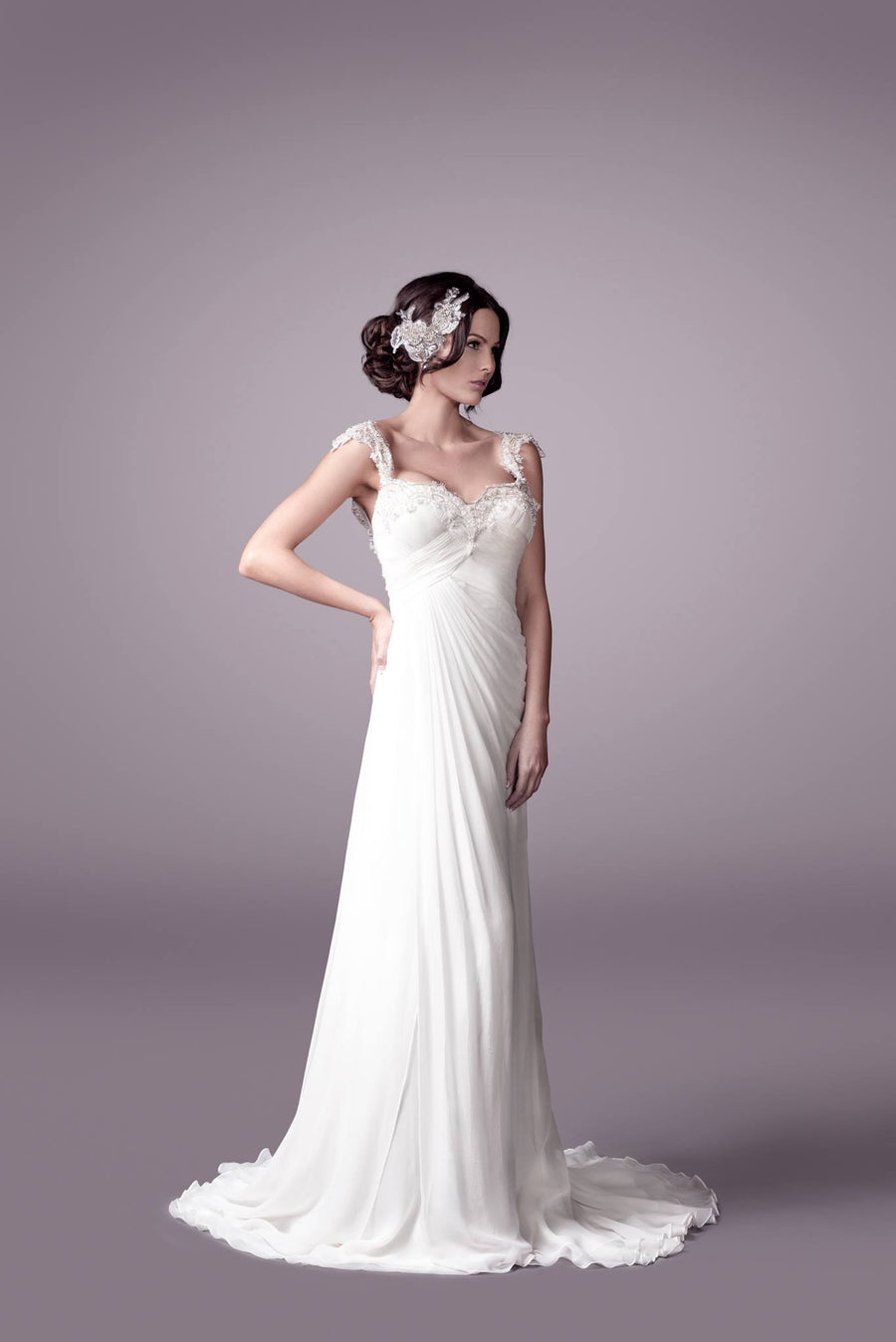 A Fara Couture bride in the Adriana gown